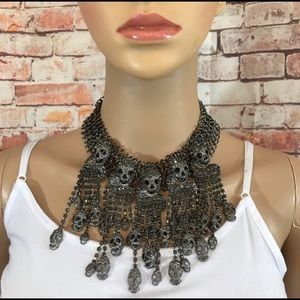 Anna Bell Skull Head Statement Necklace